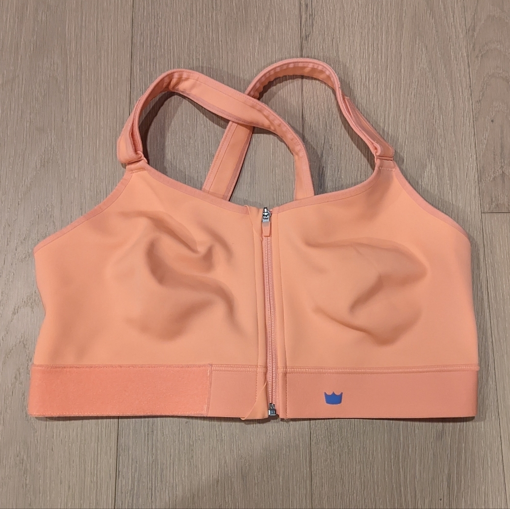 SHEFIT Coral Zip-Front Sports Bra